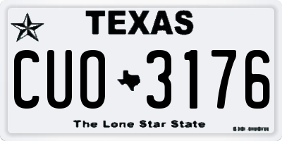 TX license plate CUO3176