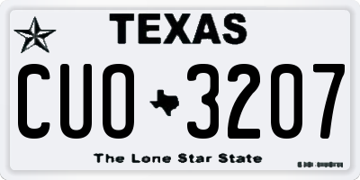 TX license plate CUO3207