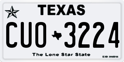 TX license plate CUO3224