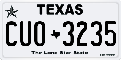 TX license plate CUO3235