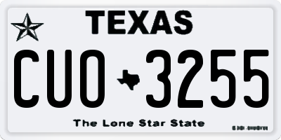 TX license plate CUO3255
