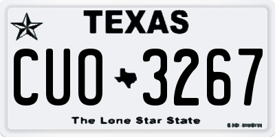 TX license plate CUO3267