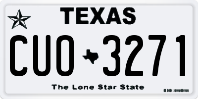 TX license plate CUO3271