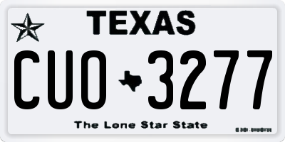 TX license plate CUO3277