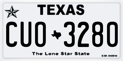 TX license plate CUO3280