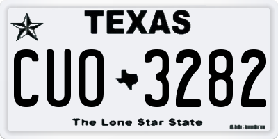 TX license plate CUO3282