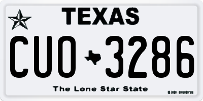 TX license plate CUO3286