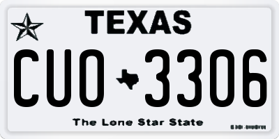 TX license plate CUO3306