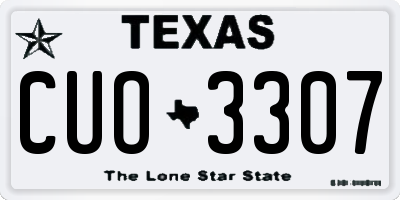TX license plate CUO3307