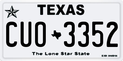 TX license plate CUO3352