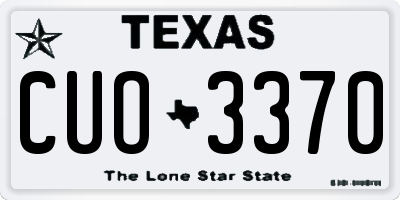 TX license plate CUO3370