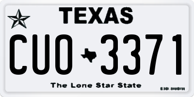 TX license plate CUO3371