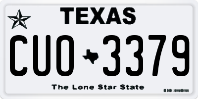 TX license plate CUO3379
