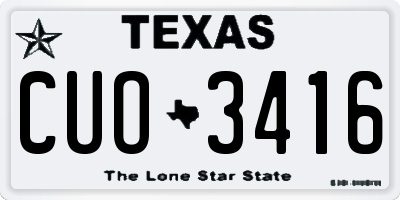 TX license plate CUO3416