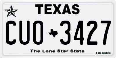 TX license plate CUO3427