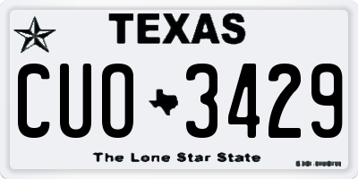 TX license plate CUO3429