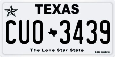 TX license plate CUO3439