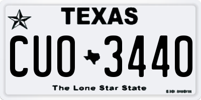 TX license plate CUO3440