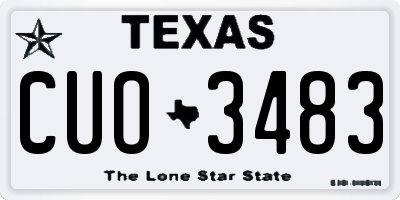 TX license plate CUO3483