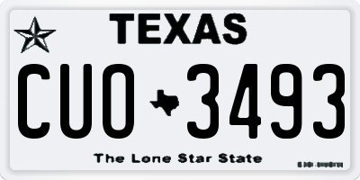 TX license plate CUO3493