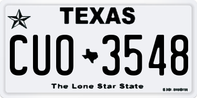 TX license plate CUO3548