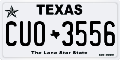 TX license plate CUO3556