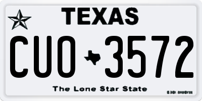 TX license plate CUO3572