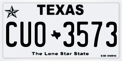 TX license plate CUO3573
