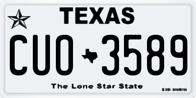 TX license plate CUO3589