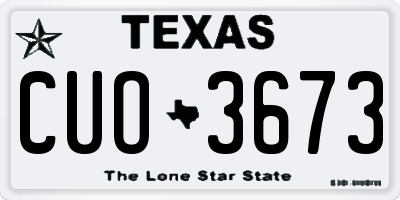 TX license plate CUO3673