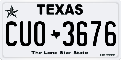 TX license plate CUO3676