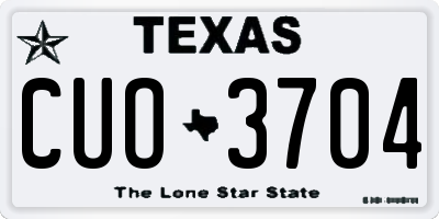 TX license plate CUO3704
