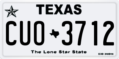 TX license plate CUO3712