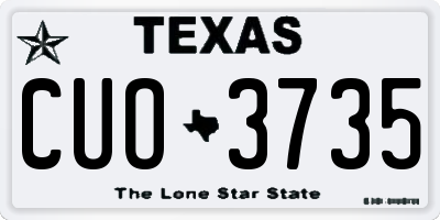 TX license plate CUO3735