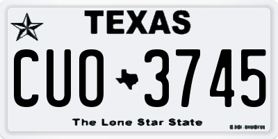 TX license plate CUO3745