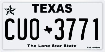 TX license plate CUO3771