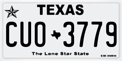 TX license plate CUO3779