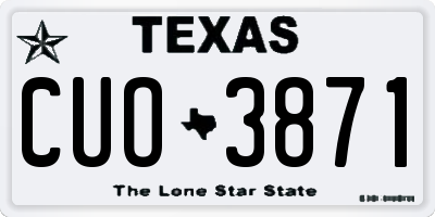 TX license plate CUO3871
