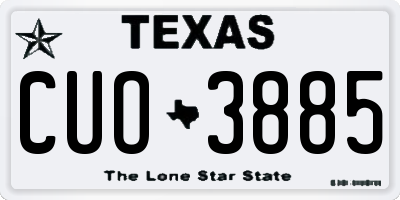 TX license plate CUO3885