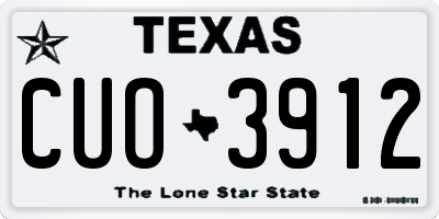 TX license plate CUO3912
