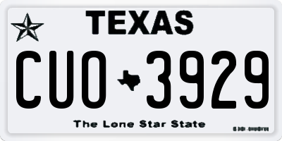 TX license plate CUO3929