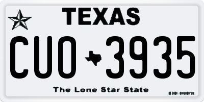 TX license plate CUO3935