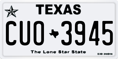 TX license plate CUO3945