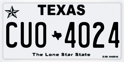 TX license plate CUO4024