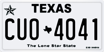 TX license plate CUO4041