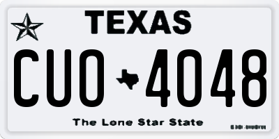 TX license plate CUO4048