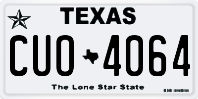 TX license plate CUO4064