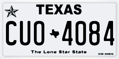 TX license plate CUO4084