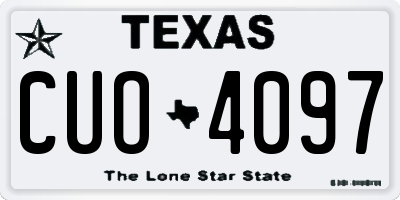 TX license plate CUO4097