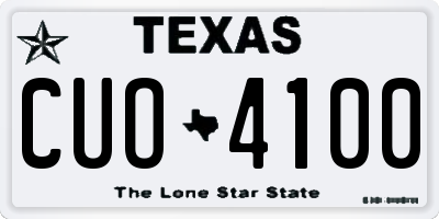 TX license plate CUO4100